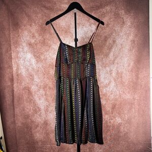 Jack by BB Dakota Tribal Print Boho Dress Multicolor Sleeveless Size L NWT
